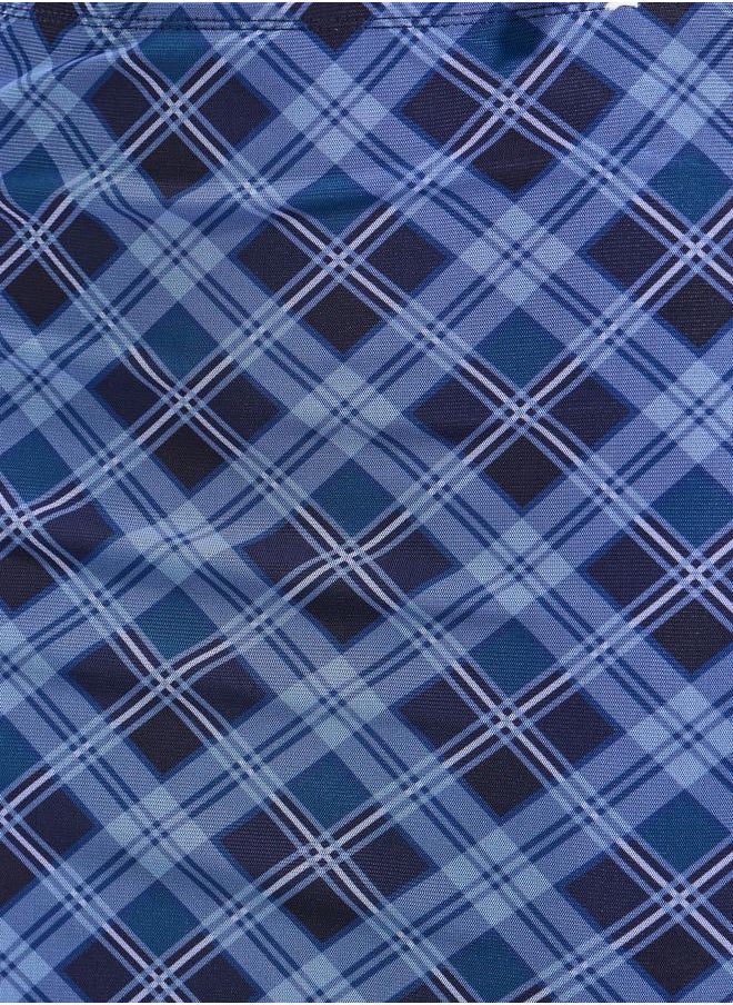 Styli Plaid Check Midi Skirt with Side Slit  - Image 4