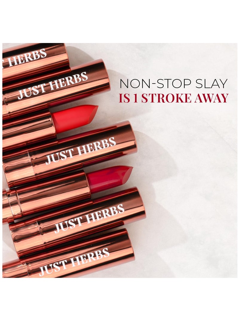 Just Herbs Just Herbs Ultra Matte Bullet Lipstick 4g Peachy Nude  - Image 4