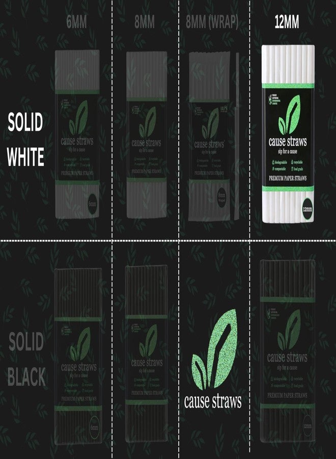 Cause Straws (12mm, 50 Straws) | Biodegradable Boba Straws | White Colour | for Thick Shakes and Bubble Tea (Boba Tea) | Direct from Manufacturer - Image 5