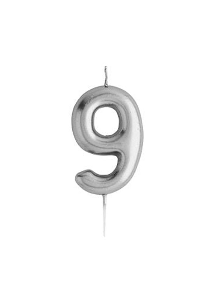 شمعة رقم '9' فضية
