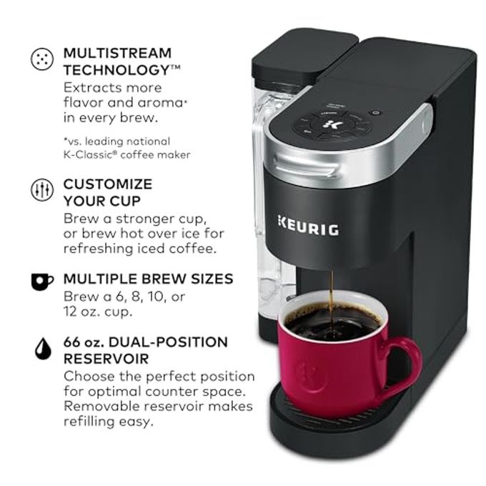 Keurig K-Supreme Single Serve K-Cup Pod Coffee Maker, MultiStream Technology, 4 Brew Sizes, 66oz Dual-Position Removable Reservoir, Black - Image 5