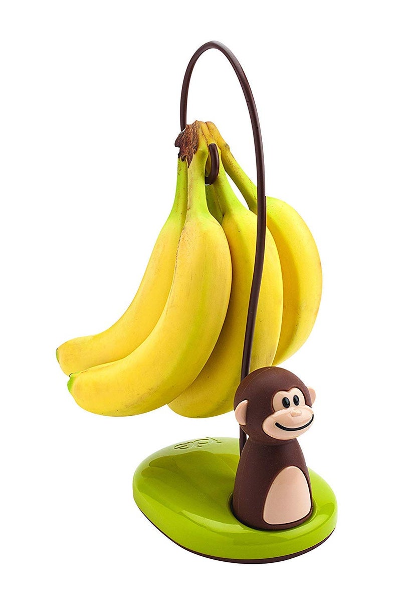 Joie Monkey Banana Tree Holder, Countertop Fruit Hanger with Secure Hook, Bananas Ripen Evenly and Last Longer, Cute Kitchen Gadget - Image 1
