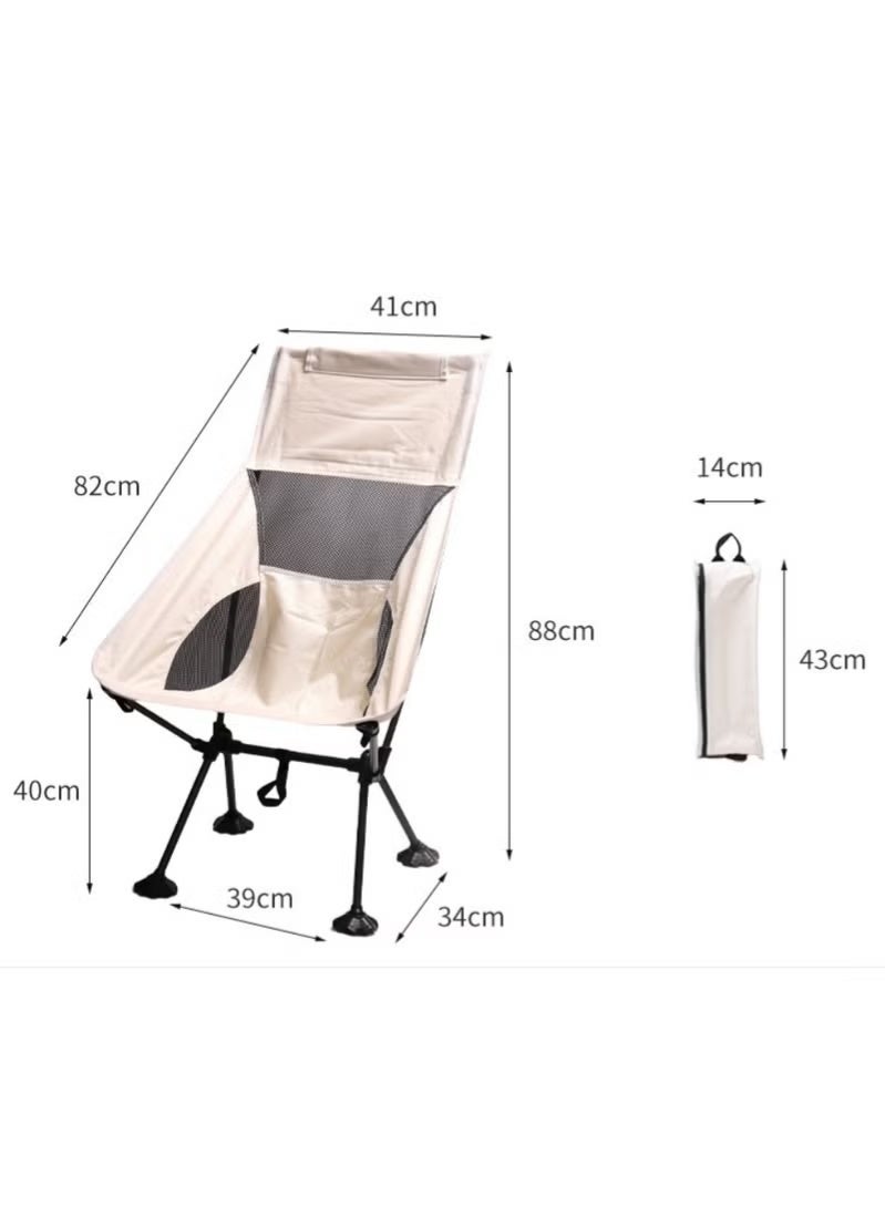 BlueFire Ultralight Folding Camping Chair - Heavy Duty High Back Ergonomic Beach Chair with Breathable Mesh & Carry Bag | Portable Compact for Travel, Fishing, Picnics, BBQs & Backpacking | Supports 280lbs - Image 5