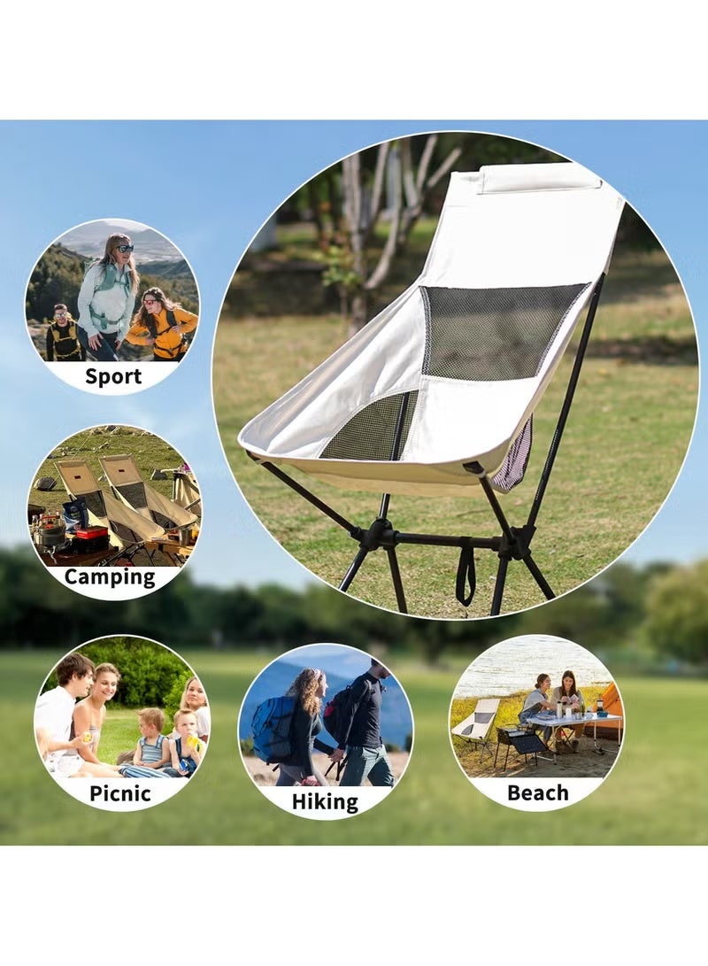 BlueFire Ultralight Folding Camping Chair - Heavy Duty High Back Ergonomic Beach Chair with Breathable Mesh & Carry Bag | Portable Compact for Travel, Fishing, Picnics, BBQs & Backpacking | Supports 280lbs - Image 3