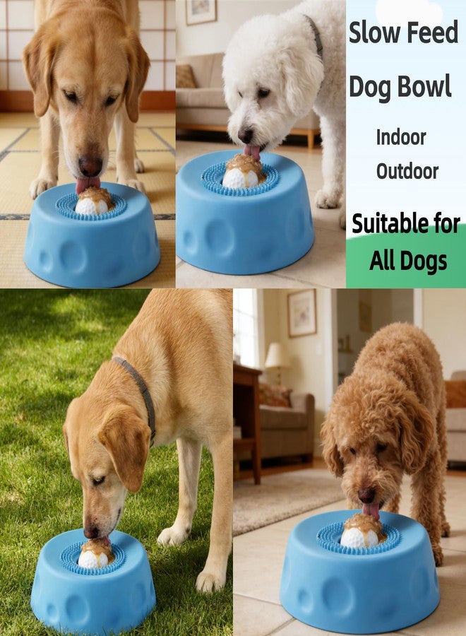 Slow Feed Dog Bowl with Rolling Ball, Non-Slip Licking Bowl for Dogs - Image 3