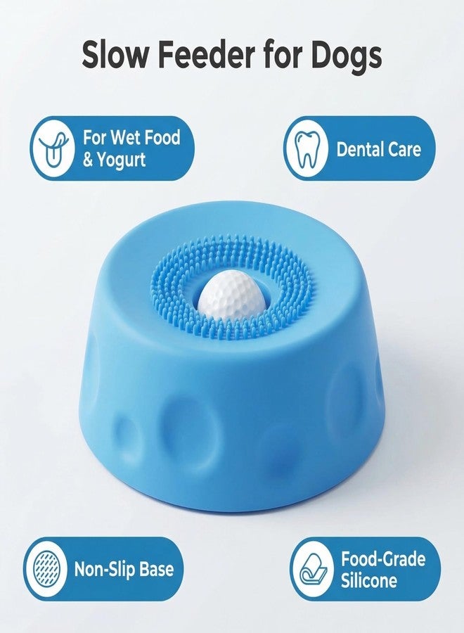 Slow Feed Dog Bowl with Rolling Ball, Non-Slip Licking Bowl for Dogs - Image 2
