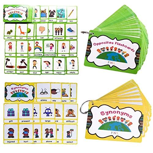 Richardy 20 Groups Synonyms100 Groups Antonyms 2 Themes Flashcards Building Vocabulary Pocket Cards Educational Learning Toys PreKindergarten Classroom Supplies - Image 5