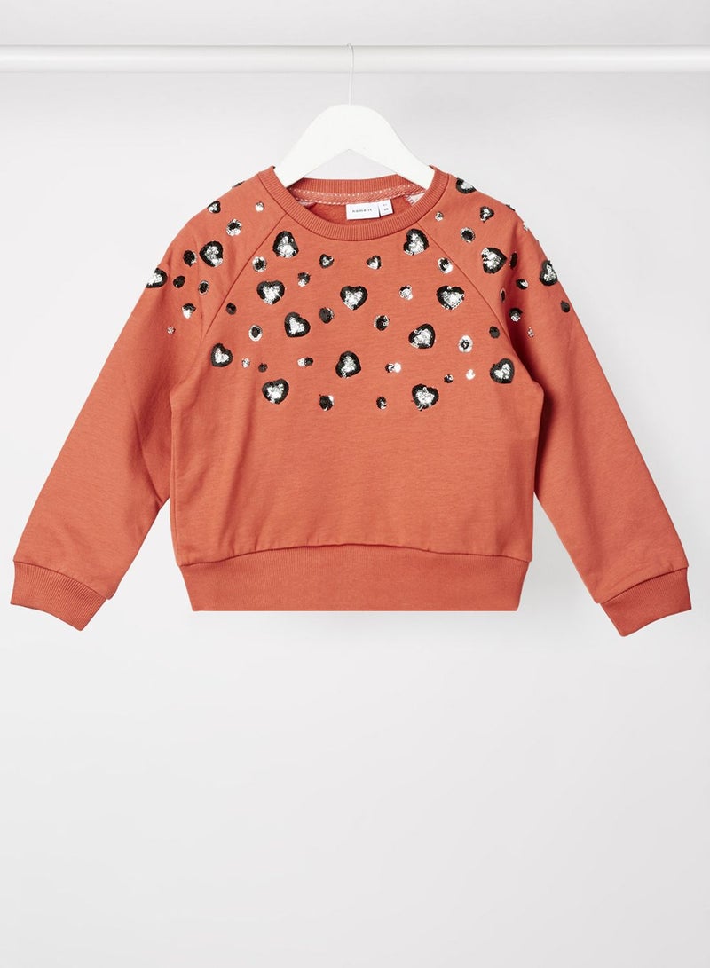 NAME IT Kids Sequin Long Sleeve Sweatshirt - Image 1