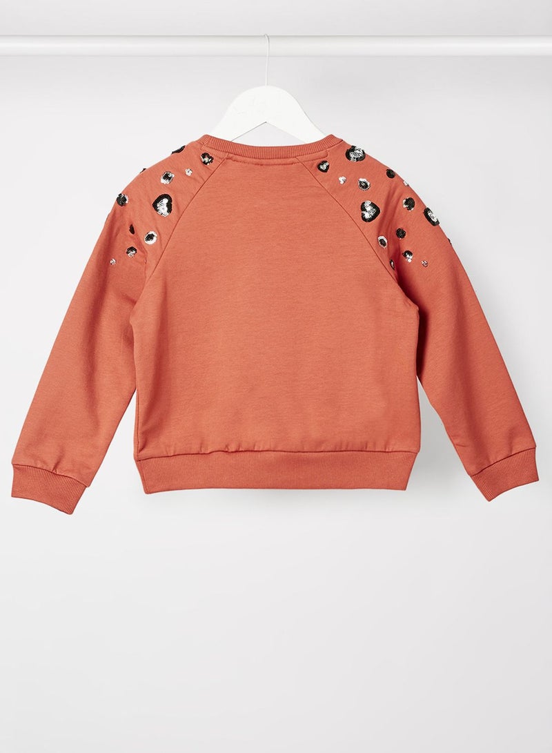 NAME IT Kids Sequin Long Sleeve Sweatshirt - Image 2