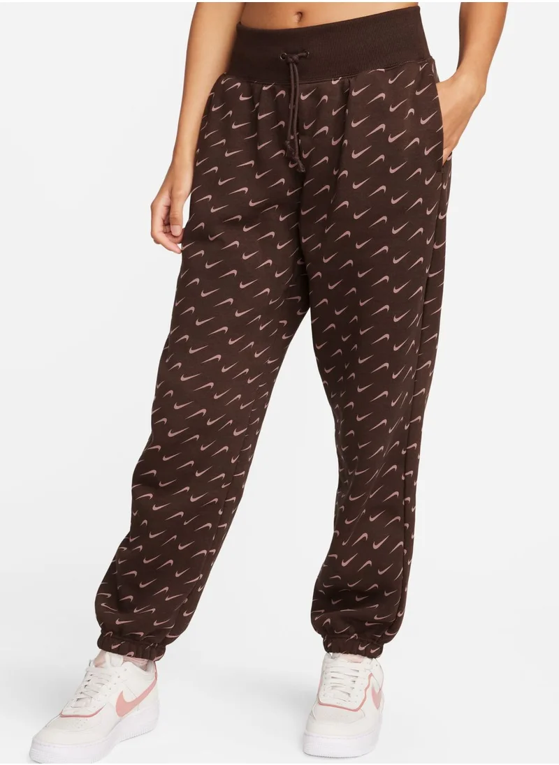 Nike Nsw Phoenix Fleece Oversized All Over Printed Pants