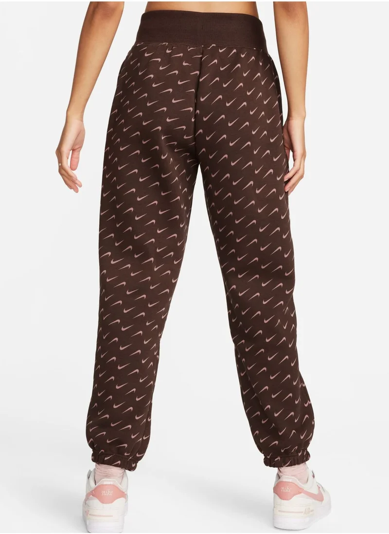 Nike Nsw Phoenix Fleece Oversized All Over Printed Pants