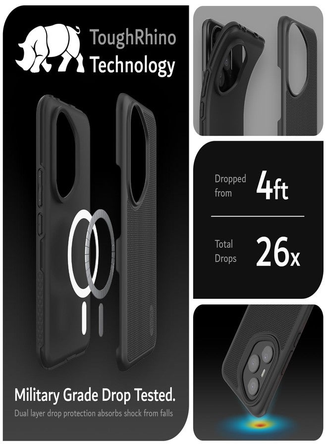 توديا جراب TUDIA DualShield Grip مصمم لهاتف Honor 400 Pro 5G (2025)، [متوافق مع Magsafe] غطاء حماية متين مقاوم للصدمات ذو طبقتين من الدرجة العسكرية (أسود مطفي) - Image 2
