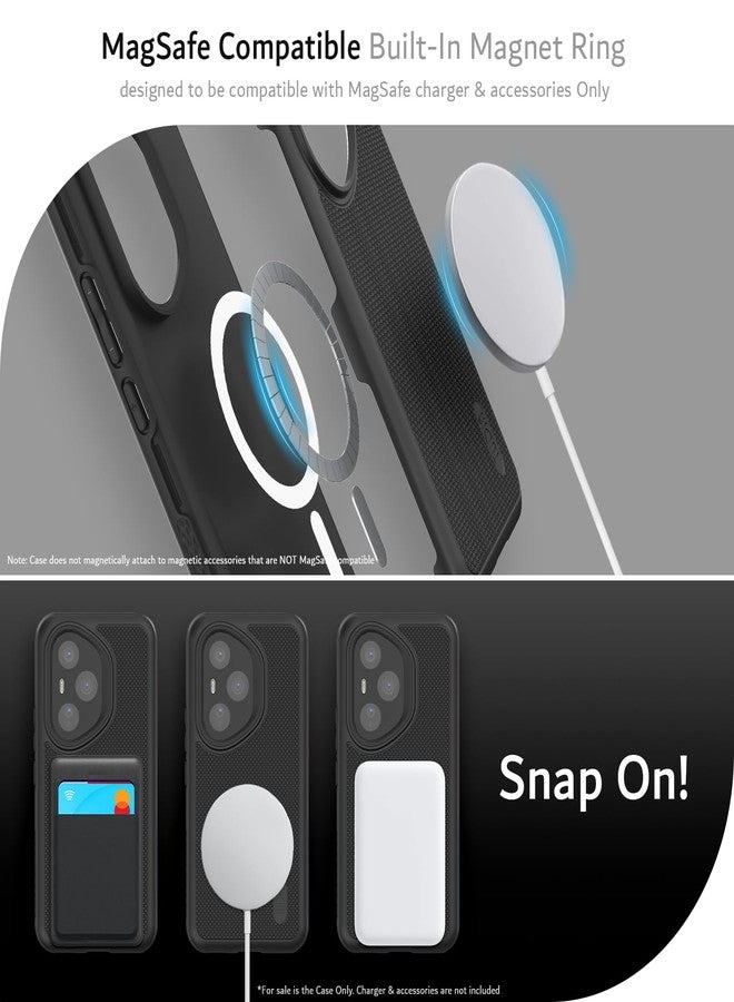 توديا جراب TUDIA DualShield Grip مصمم لهاتف Honor 400 Pro 5G (2025)، [متوافق مع Magsafe] غطاء حماية متين مقاوم للصدمات ذو طبقتين من الدرجة العسكرية (أسود مطفي) - Image 3