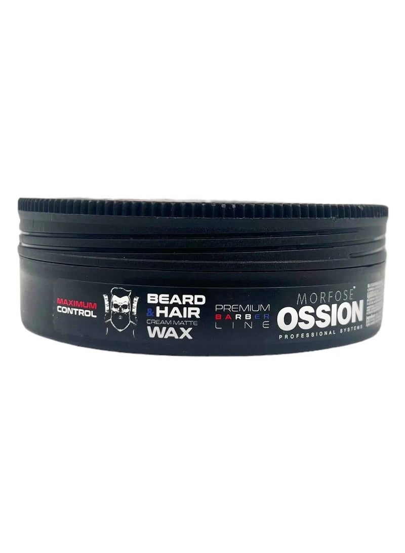 MORFOSE Morfose Ossion Beard & Hair Cream Matte Wax 175ml - Strong Hold, No Residue - Image 3