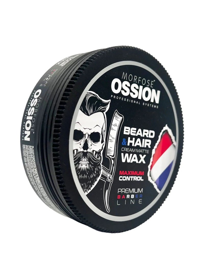 MORFOSE Morfose Ossion Beard & Hair Cream Matte Wax 175ml - Strong Hold, No Residue - Image 5