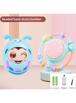 A Generation Of Rattles Grasp Early Education Puzzle Multi-functional Music Clap Drum 0-1-3 Years Old Baby Children Play-Color:Blue Beaded Drum + Tumbler ] - pzsku/Z2882E7BAFAE1BF6A71F4Z/45/1746209325/8d732270-02e7-4c79-8b91-389fb40c933d