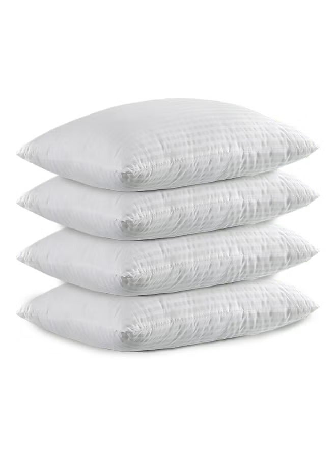 Brides 4- Piece of comfortable hotel pillow made of white microfiber, size 75x50 cm, white microfiber 75x50 cm  - Image 2