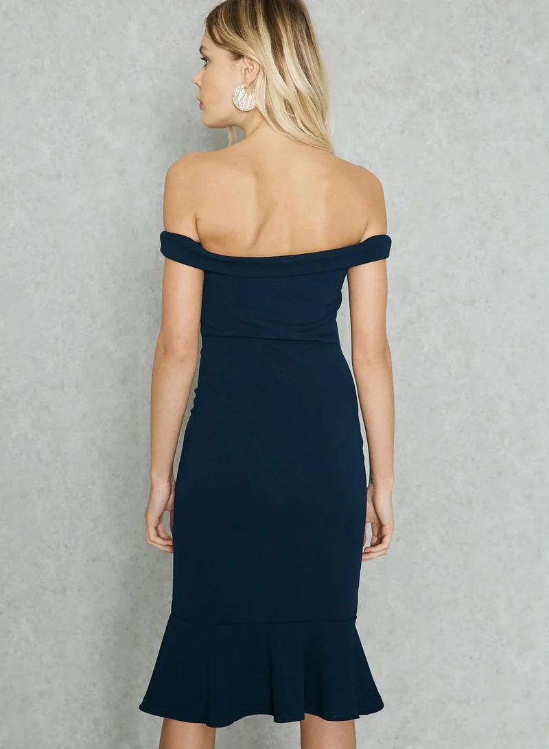 Missguided V Bar Bardot Bodycon Dress