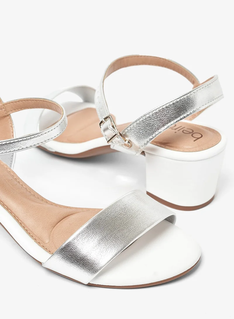 Beira Rio Silver/White Sandals for Women with Back Strap – Stylish & Supportive sling Back Ladies Sandals for Women | Best Price UAE