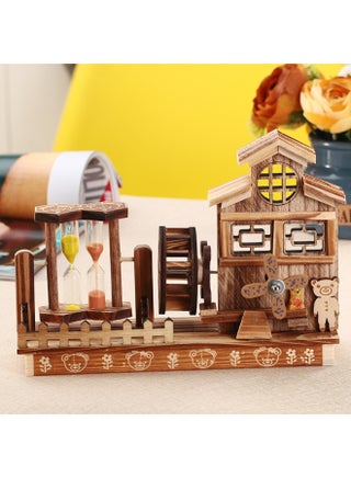 Creative Wooden Wind-up Music Box With Rotating Hourglass Retro Water Wheel Music Box Student Friend Couple Gift-Color:Color Mix-Dimensions:245mm*175mm - pzsku/Z2883077F99893FAE41E2Z/45/1745460762/b940c1d0-d3ad-45fa-a8ea-c150a345d673