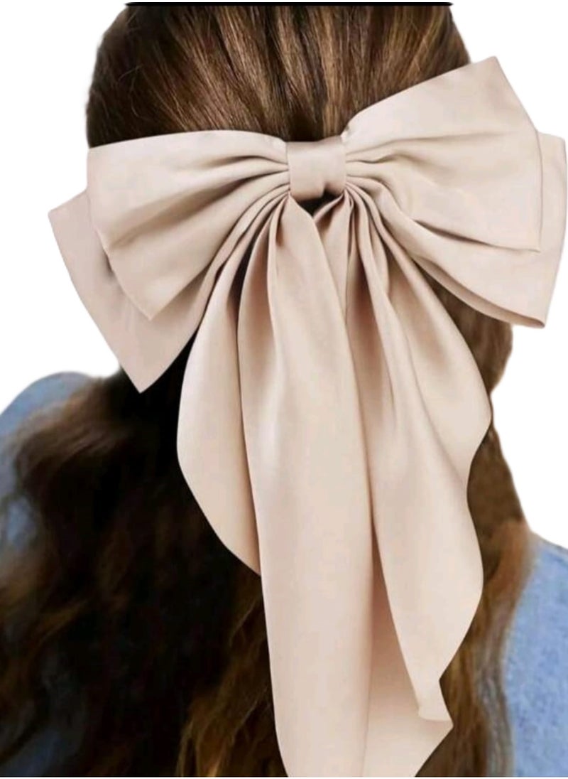 Generic Hair Bows For Women ,  Large Bowknot Hair Accessories, Silk Satin Hair Ribbon Barrettes  - Image 2