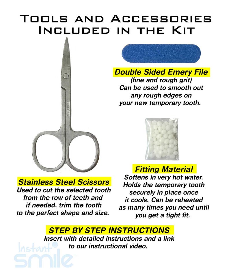 Instant Smile MULTISHADE Patented Temporary Tooth Repair Kit. A Realistic Looking Fix for a Missing or Broken Tooth. - Image 4