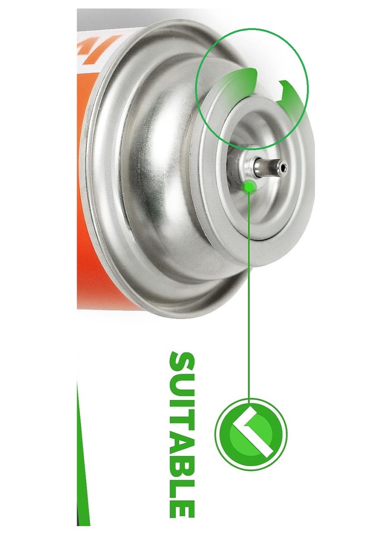 اسطوانة غاز البوتان علبة غاز بوتان لتشغيل الولاعات والبوتاجاز المحمول وادوات التخييم والسفاري  لتشغيل البشبوري المحمول 220 جرام عدد 2  اسطوانات غاز سفاري - Image 3