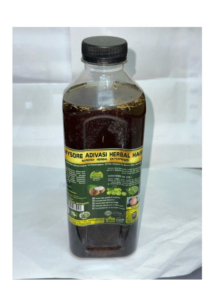 Generic Mysore Adivasi Hair Oil 1000 ml – Traditional Herbal Hair Care  - Image 1
