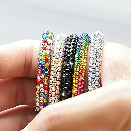 Soleebee Rhinestone Office Lanyard, 31.5'' Bling Neck Lanyard with Metal Clasp & Keyring, Crystal Lanyard for Women, ID Card, Keys Strap （5 Pack） - Image 3