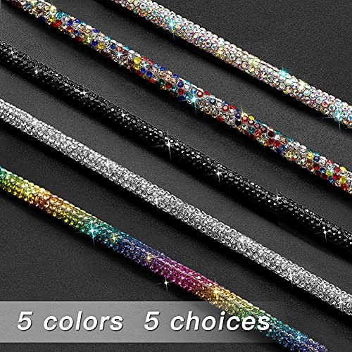 Soleebee Rhinestone Office Lanyard, 31.5'' Bling Neck Lanyard with Metal Clasp & Keyring, Crystal Lanyard for Women, ID Card, Keys Strap （5 Pack） - Image 2