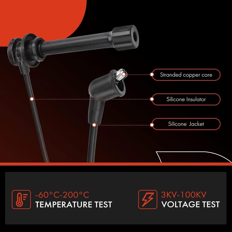 A-Premium أسلاك شمعات الإشعال A-Premium 4 قطع لنيسان - Image 5