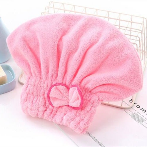 Generic [Quick absorbent hair drying artifact] hair drying cap absorbent quick-drying cute adult thickened headscarf shampoo shower cap Pink