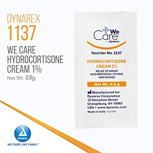 Dynarex Hydrocortisone Cream - Topical Anti-Itch Hydrocortisone Ointment for Temporary Relief of Minor Skin Itching, Rash, Irritation - Portable, Easy to Apply, for External Use Only - .9g Packet - Image 2
