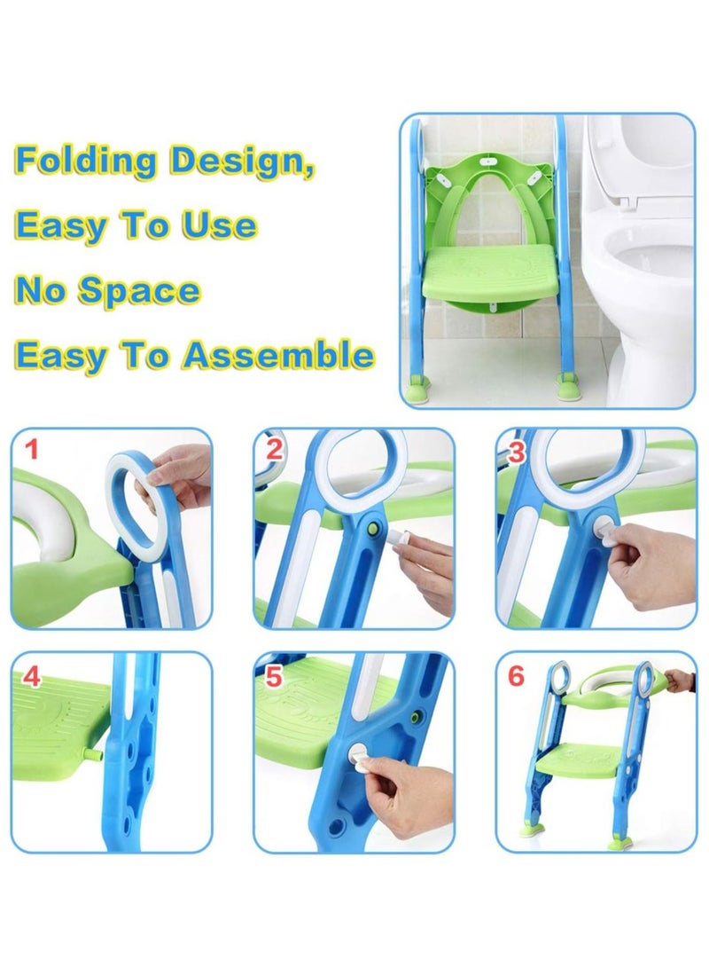 ORiTi مقعد تدريب على استخدام المرحاض للأطفال مع سلم - Image 4