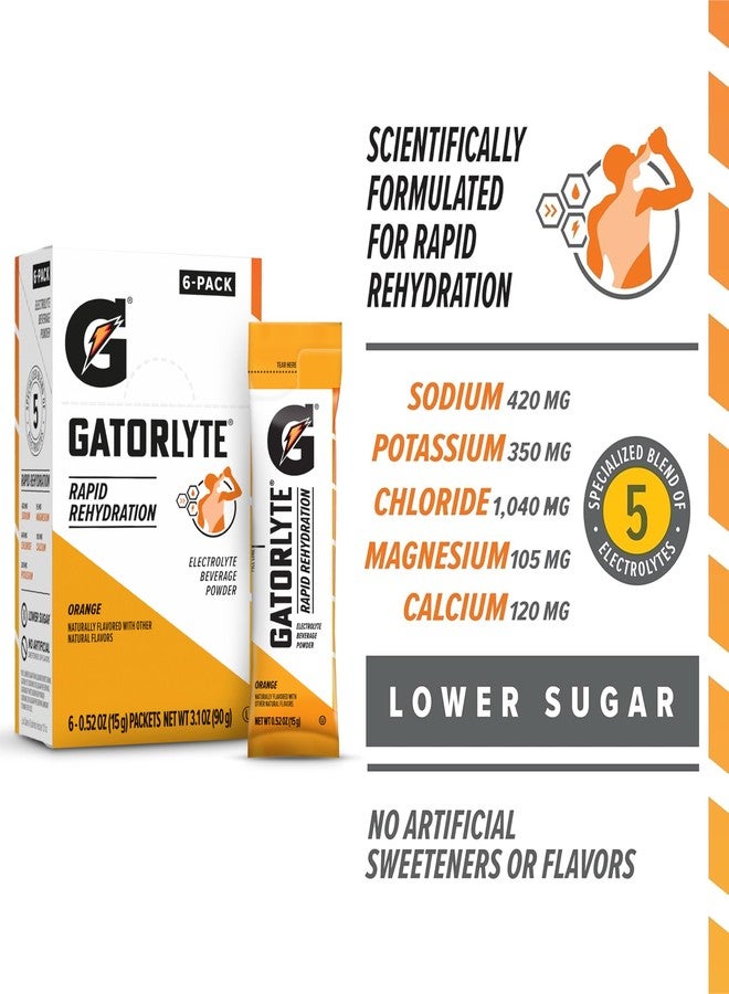Gatorlyte Rapid Rehydration Electrolyte Beverage, Variety Pack, Lower Sugar, Specialized Blend of 5 Electrolytes, No Artificial Sweeteners or Flavors, 18 pack, 1 pack mixes with 16.9oz (500ml) water - Image 2