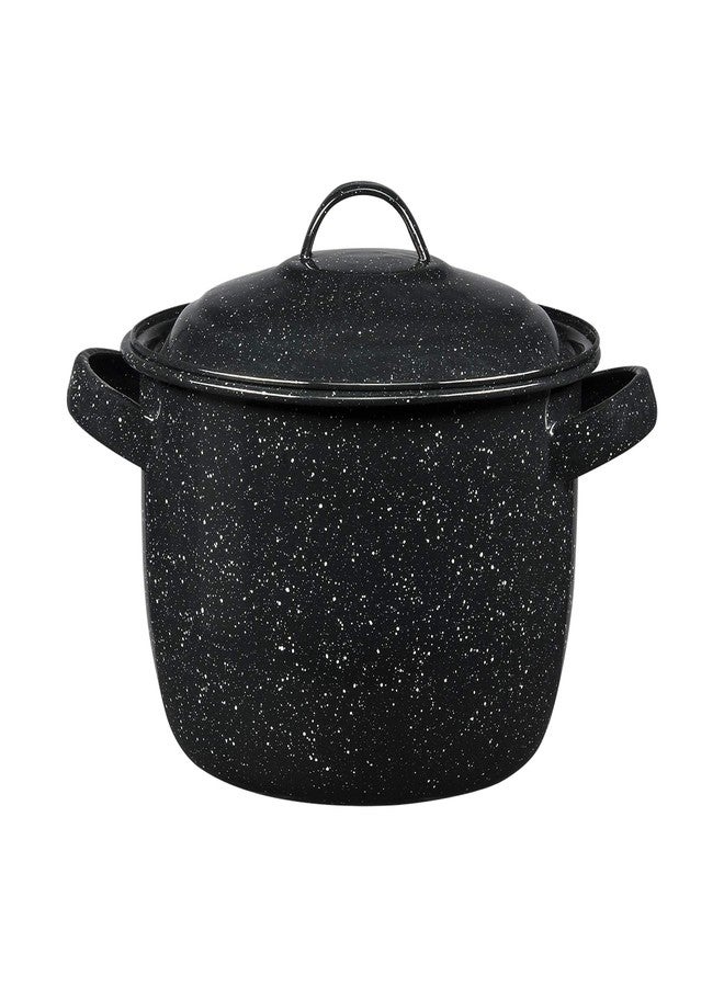 Granite Ware 4-Quart Bean Pot - Porcelain Enamel on Steel, Lightweight & Durable, Ideal for Baked Beans, Stews, Soups - Non-Stick, Chip-Resistant, Even Heat Distribution (Speckled Black) - Image 1