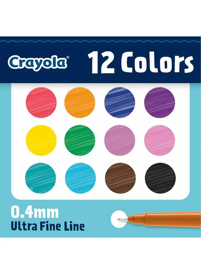 كرايولا 12 Ct Ultra-Fine Point Doodle Markers