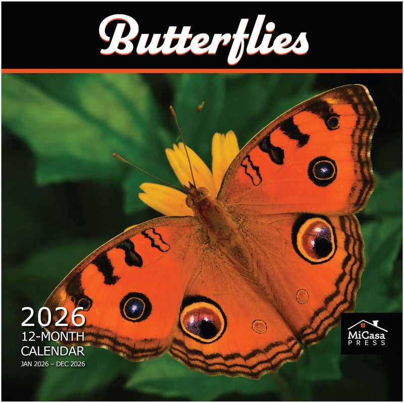 MICASA PRESS Butterflies 2026 Wall Calendar 12 Month | 12" x 24" Open | Thick & Sturdy Paper | Holiday Gift | Animal Calendar 2026 - Image 1