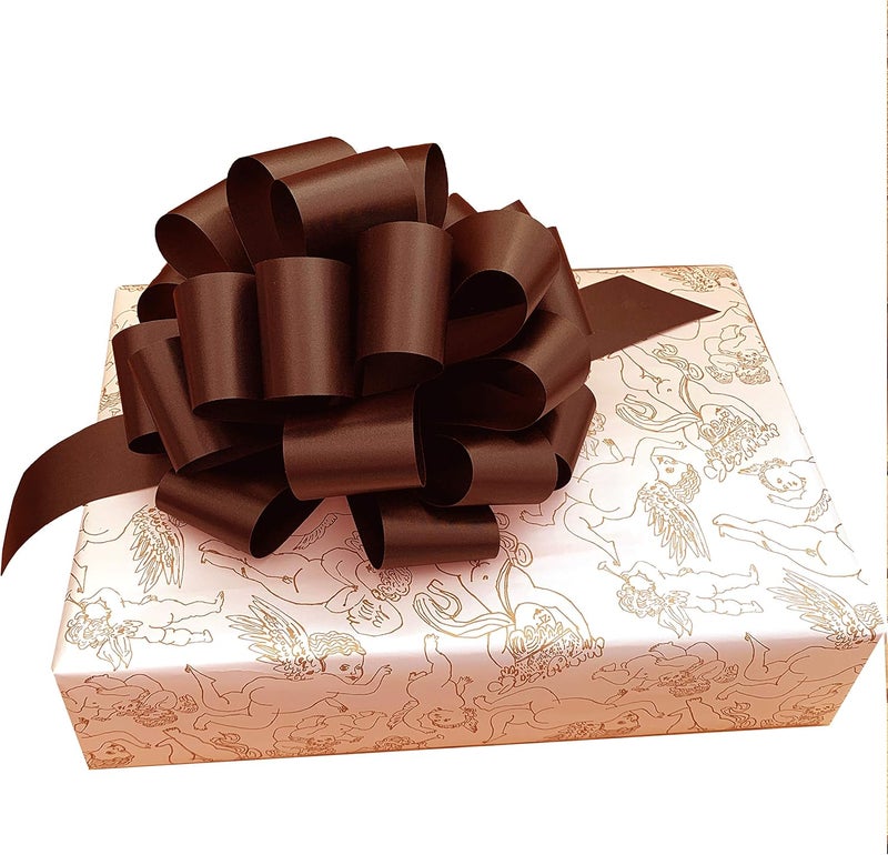 Gift Wrap Etc. Large Chocolate Brown Pull Bows - 9" Wide, Set of 6, Fall Decor, Wreath Decoration Ribbons, Thanksgiving, Autumn, Christmas Presents, Gift Basket, Halloween, Fundraiser, Decoration, Classroom, Office - Image 2