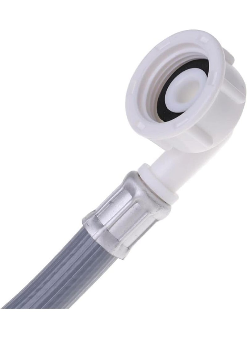 Washing Machine Inlet Hose with Quick Connect Fittings, 2 mtr Grey PVC Hose, PTFE Tape and Brass Adapter. - Image 4