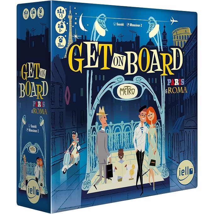 iello : Get On Board: Paris & Rome - A Clever Flip & Write Board Game, Create The Best Metro Line in Two Cities, Ages 8+, 1-5 Players, 30 Mins - Image 1