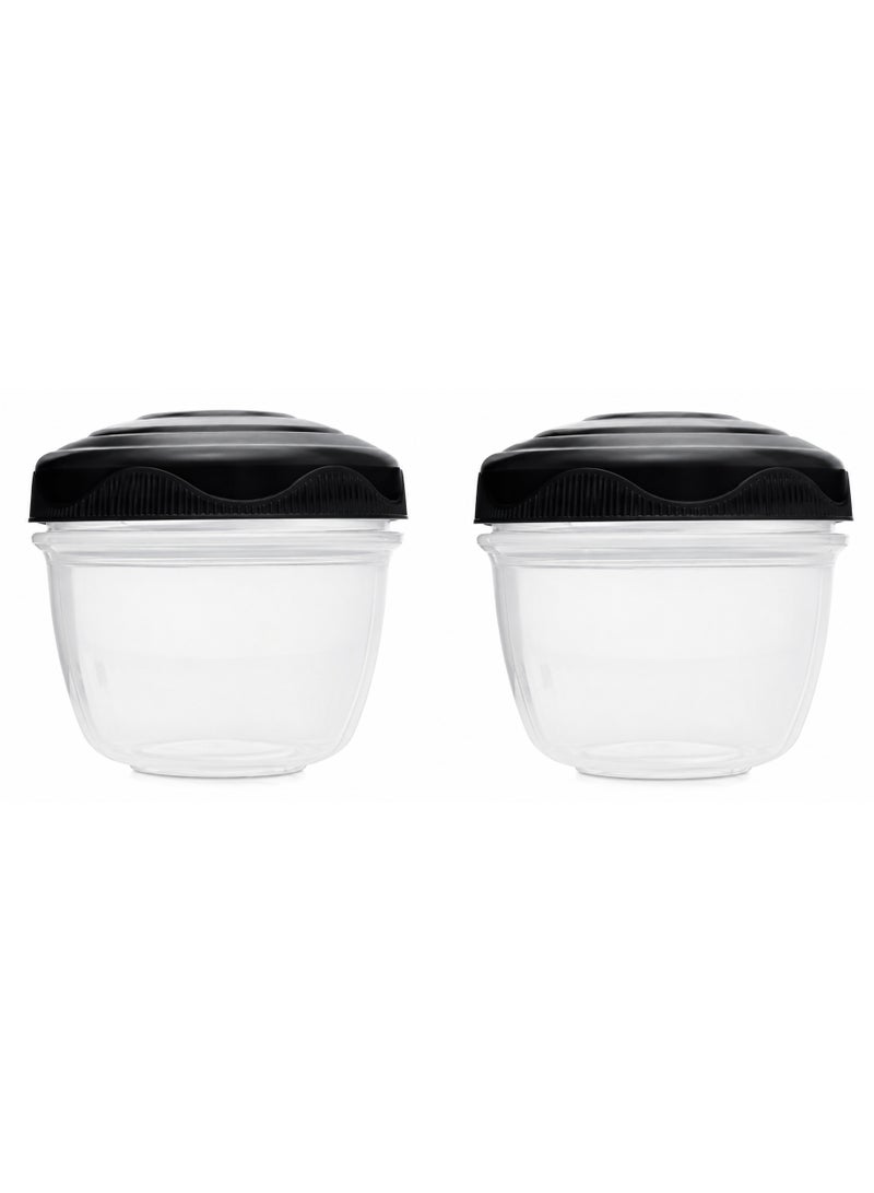 ZigZag Black Set of 2 Bowls – 150 ml Each - Image 1