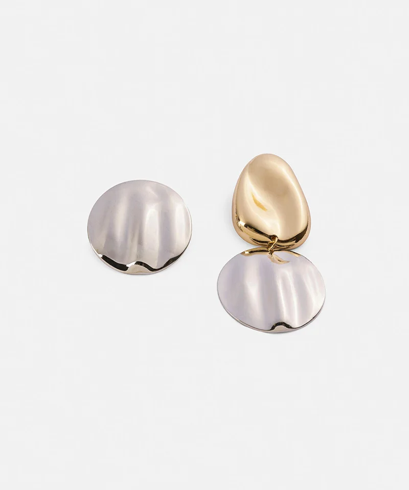 ابيكول Two-Tone Asymmetrical Earrings