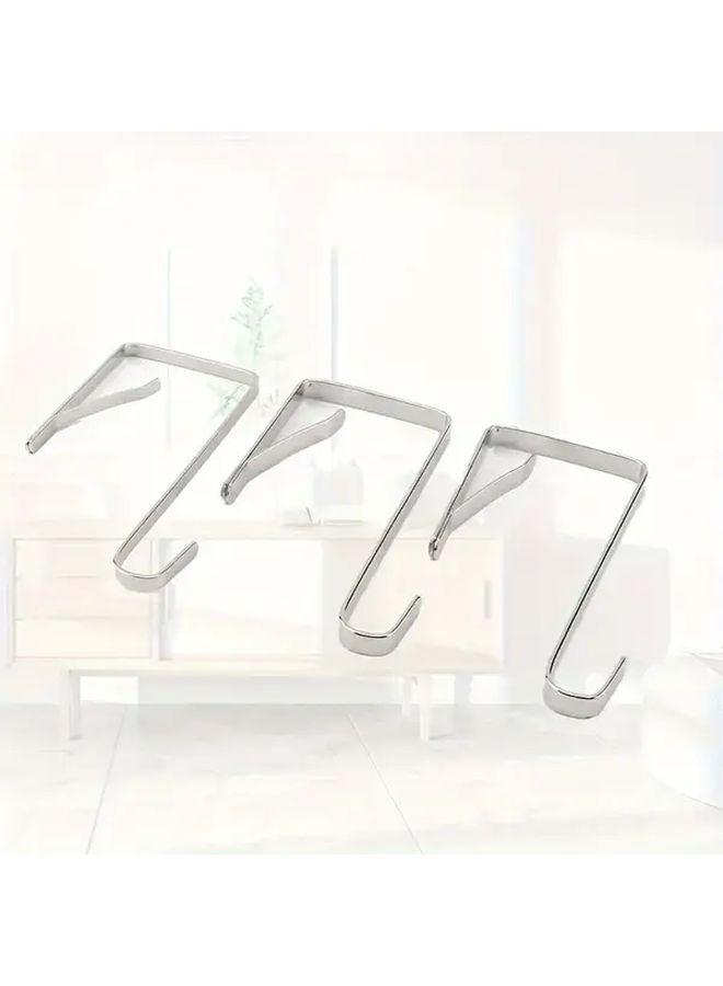 3Pcs Silvery Heavy Duty Iron Hanger Storage Box For Clothes Towels Hats Jackets Bags - Image 1