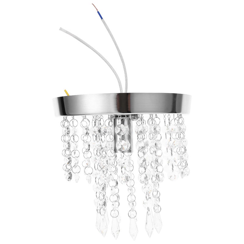 Crystal Ceiling Light Flush Mount Chandelier 200Mm Diameter E14 Base For Living Room Bedroom - Image 2