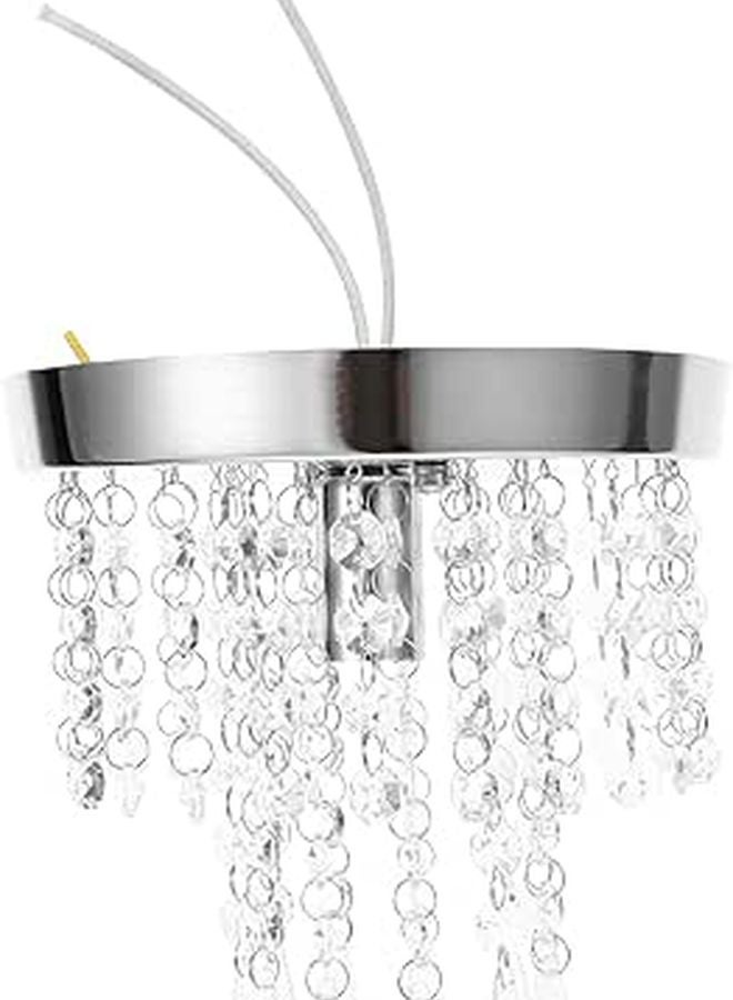 Crystal Ceiling Light Flush Mount Chandelier 200Mm Diameter E14 Base For Living Room Bedroom - Image 1