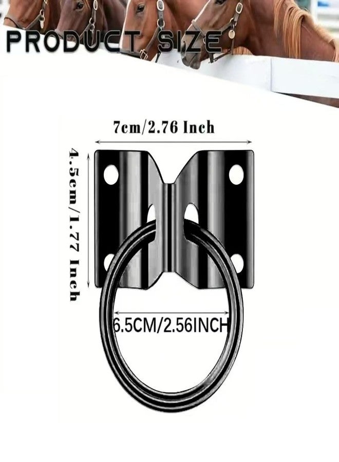 ZENSEWEN 2 Pack Cross Tie Rings for Horses - Block Tie Ring for Horse Stall/Stable, Equestrian & Livestock Barn Supplies, Hay Net Loop Tie Down Accessories - Image 4