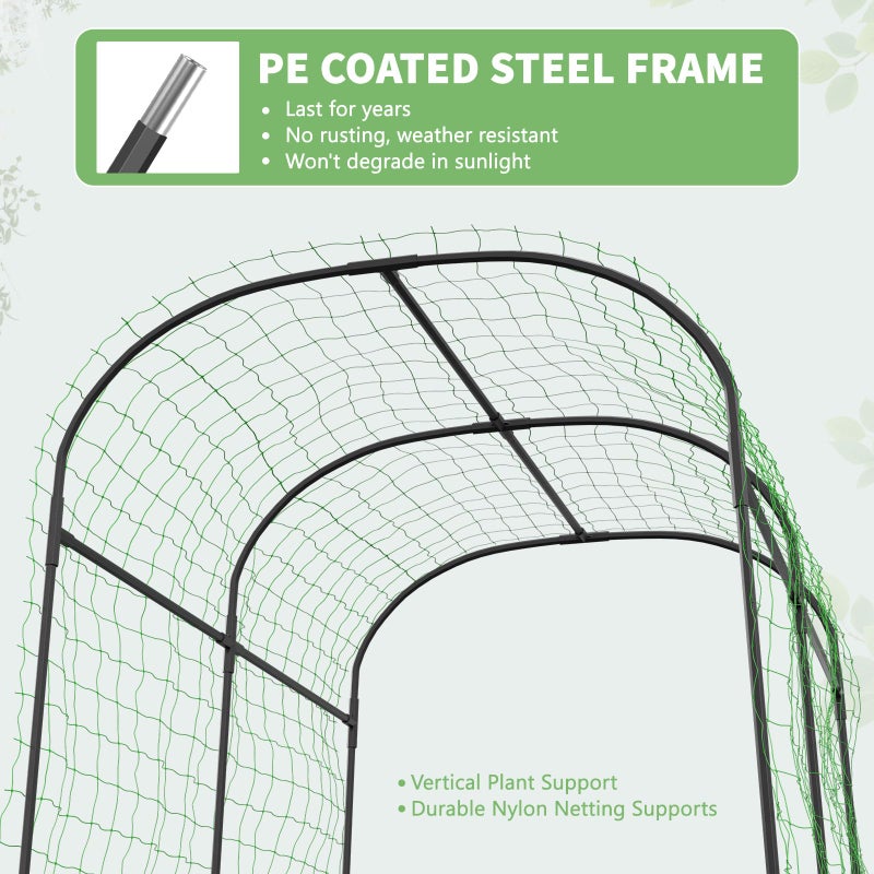 DoCred Tall Garden Arch Trellis for Climbing Plants, 83 Inch Tall Metal Plant Support Trellis Archway for Climbing Vine Vegetable/Fruit/Flower Outdoor Yard Lawn Garden Arch Tunnel Trellis - Image 3
