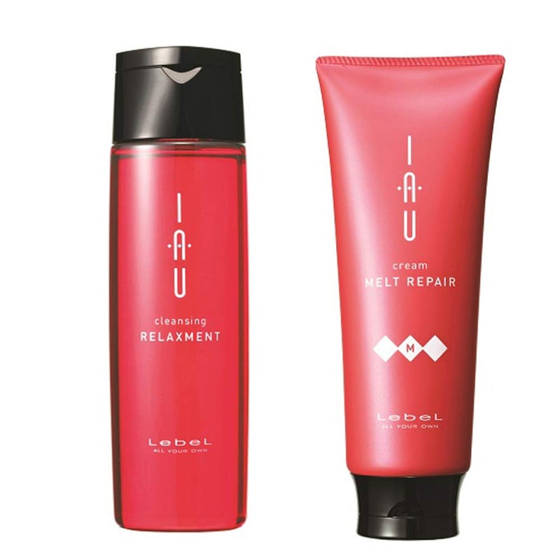 Lebel IAU Cleansing Relaxment Hair Shampoo 200ml & Lebel IAU Melt Repair Hair Treatment 200ml Set - Image 1