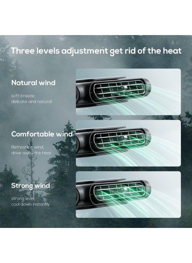 Car Seat Cooling Fan - USB Powered Portable Headrest Fan with 3-Speed Adjustable Airflow, Dual Turbo High Wind Power, Universal Fit for Cars, SUVs & Trucks - Image 3